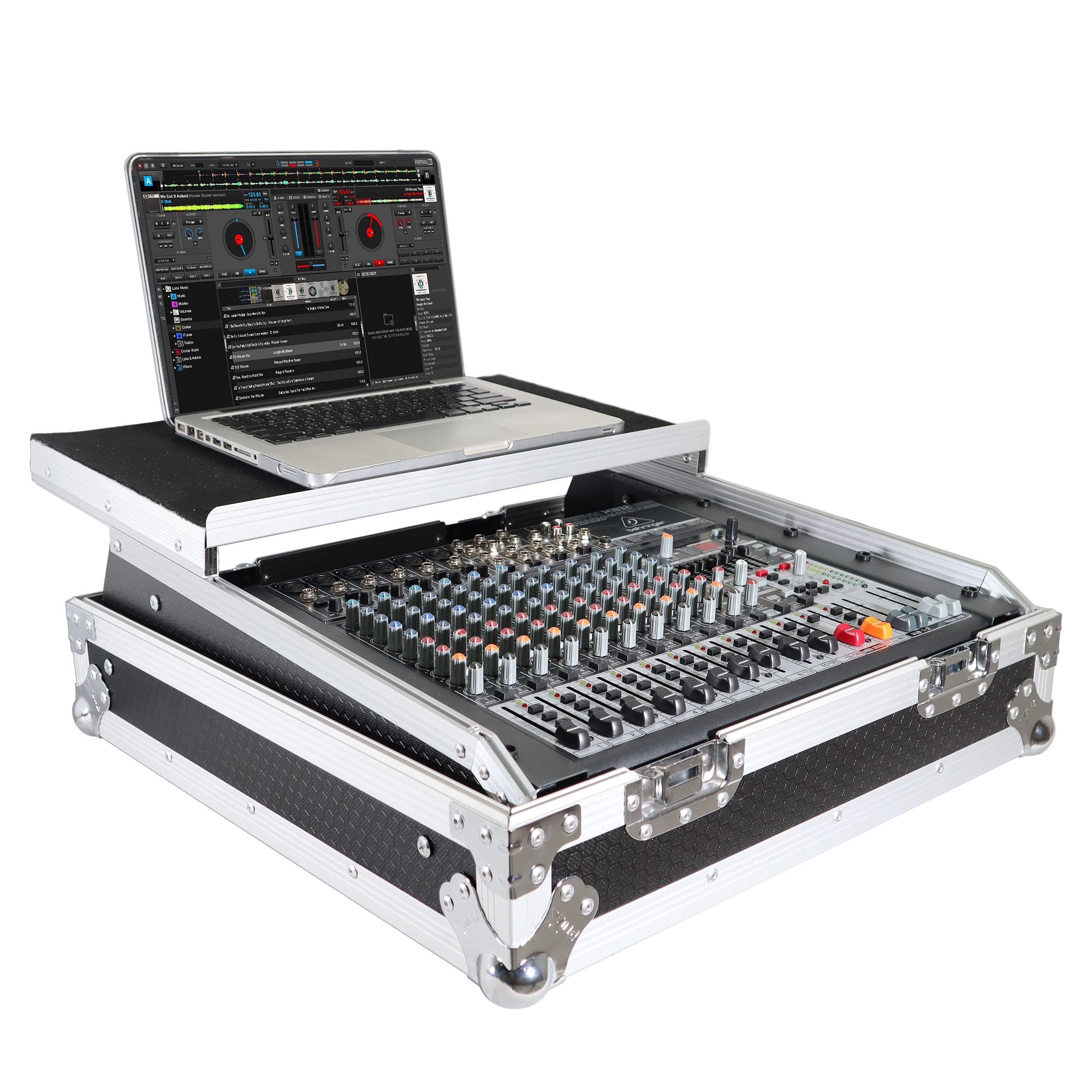 ProX Cases X-19MIXLT Top Load DJ Mixer Road Gig Ready Flight Combo